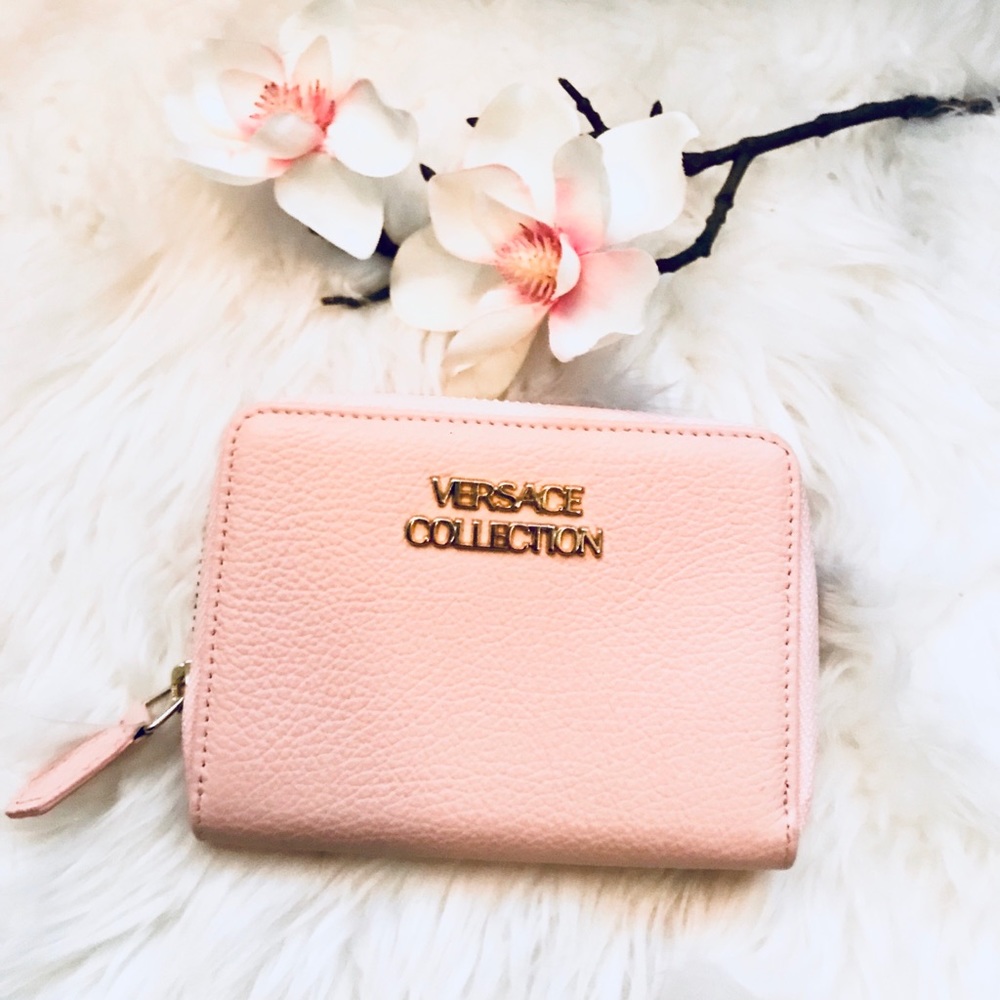 versace collection pink wallet nwot